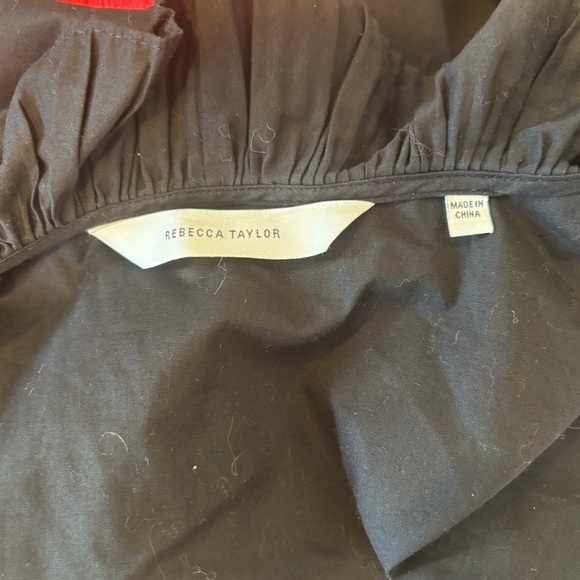 Rebecca Taylor black ruffle wrap top size XS - Picture 5 of 9